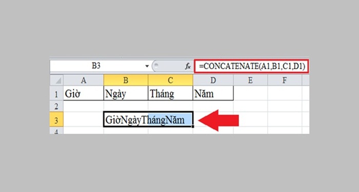 Hàm CONCATENATE