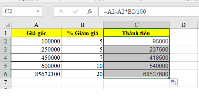 cach-tinh-phan-tram-giam-gia-trong-excel