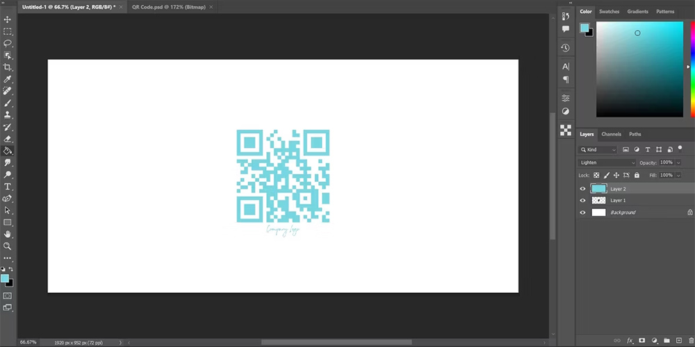 Đổi màu mã QR trên Photoshop