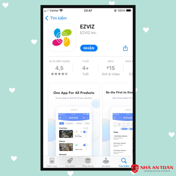 Tải ứng dụng camera EZVIZ trên điện thoại
