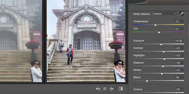 Điều chỉnh cơ bản trong Basic của Photoshop