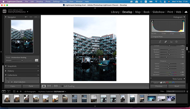 Các công cụ chỉnh sửa ảnh chính trong Lightroom