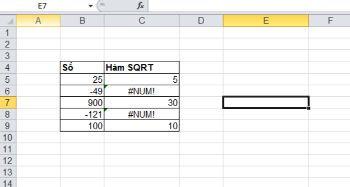 tinh-can-bac-2-trong-excel