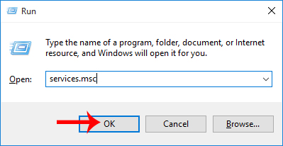 Tuy cập services.msc