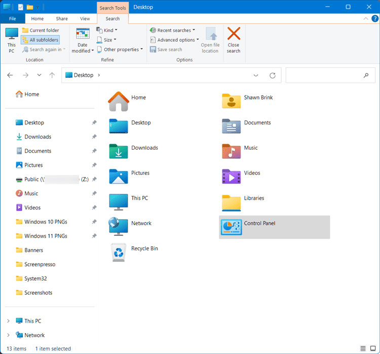 Cửa sổ File Explorer với ribbon mở