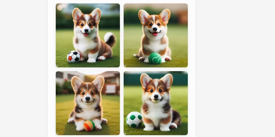 Hình ảnh chú chó corgi do Copilot tạo ra