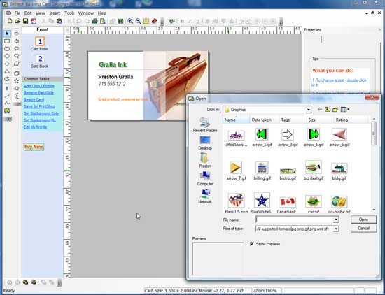 Belltech Business Card Designer Pro printing software