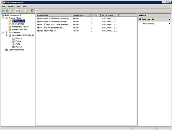Quản lý máy in trong Windows Server 2008 – Phần 1