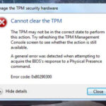 Cách sửa lỗi 0x80290300: Cannot clear TPM in BIOS