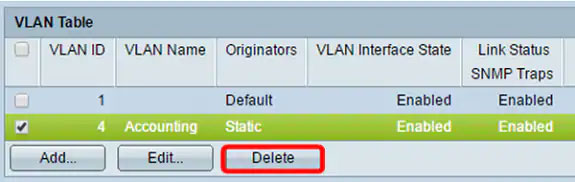Xóa VLAN