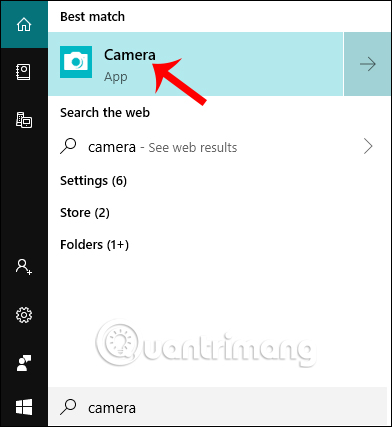 Mở camera trên Win 10