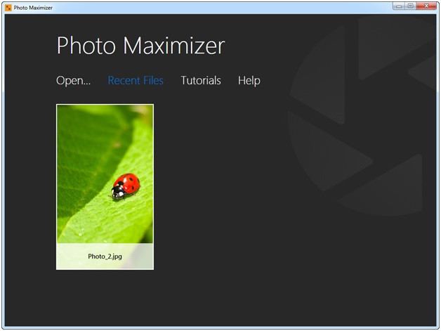 Khởi động Fotophire Maximizer