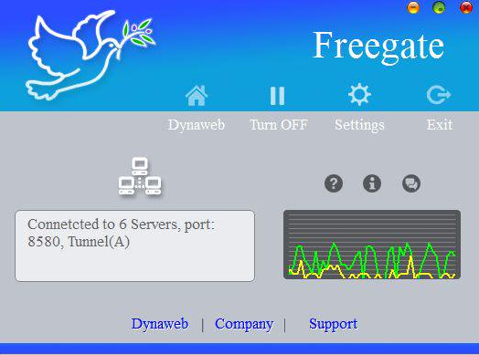 Freegate đổi IP