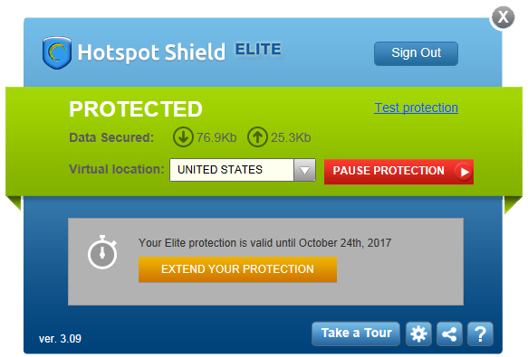 Hotspot Shield fake IP