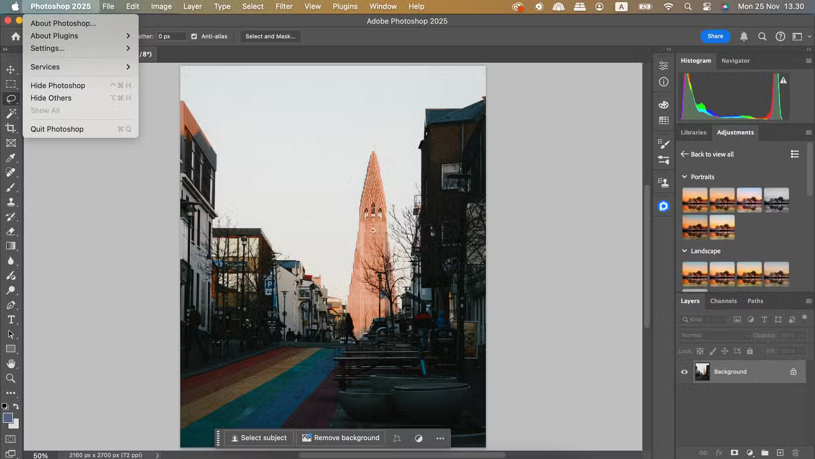 Thoát ứng dụng Adobe Photoshop trên máy tính