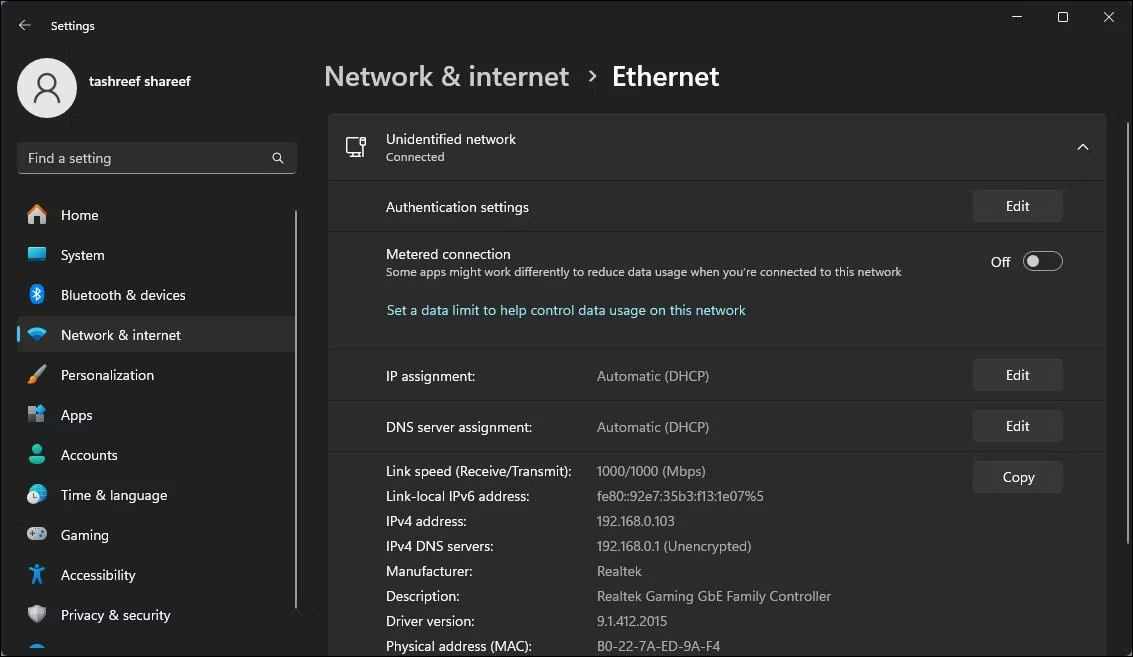 Cấu hình IPv4 để tự động lấy địa chỉ IP