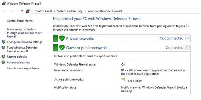 Bạn có thể thử kích hoạt Windows Firewall