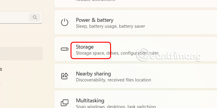 Storage Windows 11