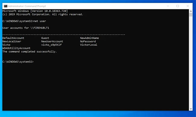 Sao chép tên người dùng cho user bạn muốn cấp quyền admin