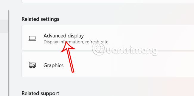 Advanced display Windows 11