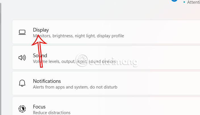 Chỉnh Display Windows 11