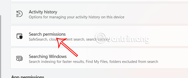 Search Permissions