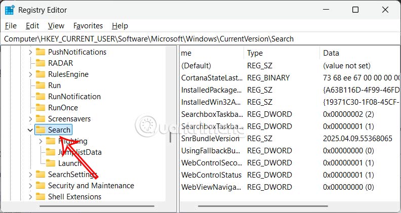 Truy cập Registry Editor