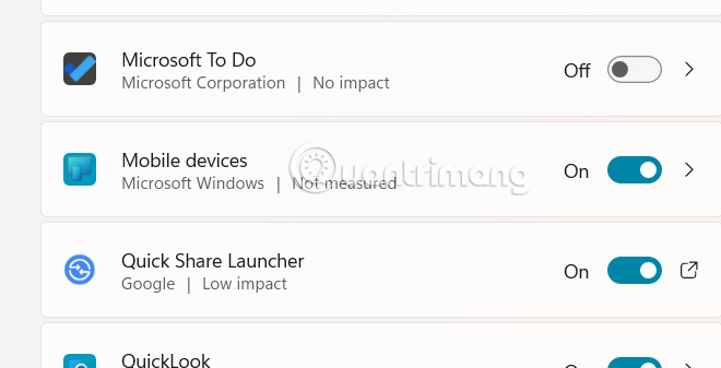 Tắt ứng dụng khởi chạy cùng Windows 11