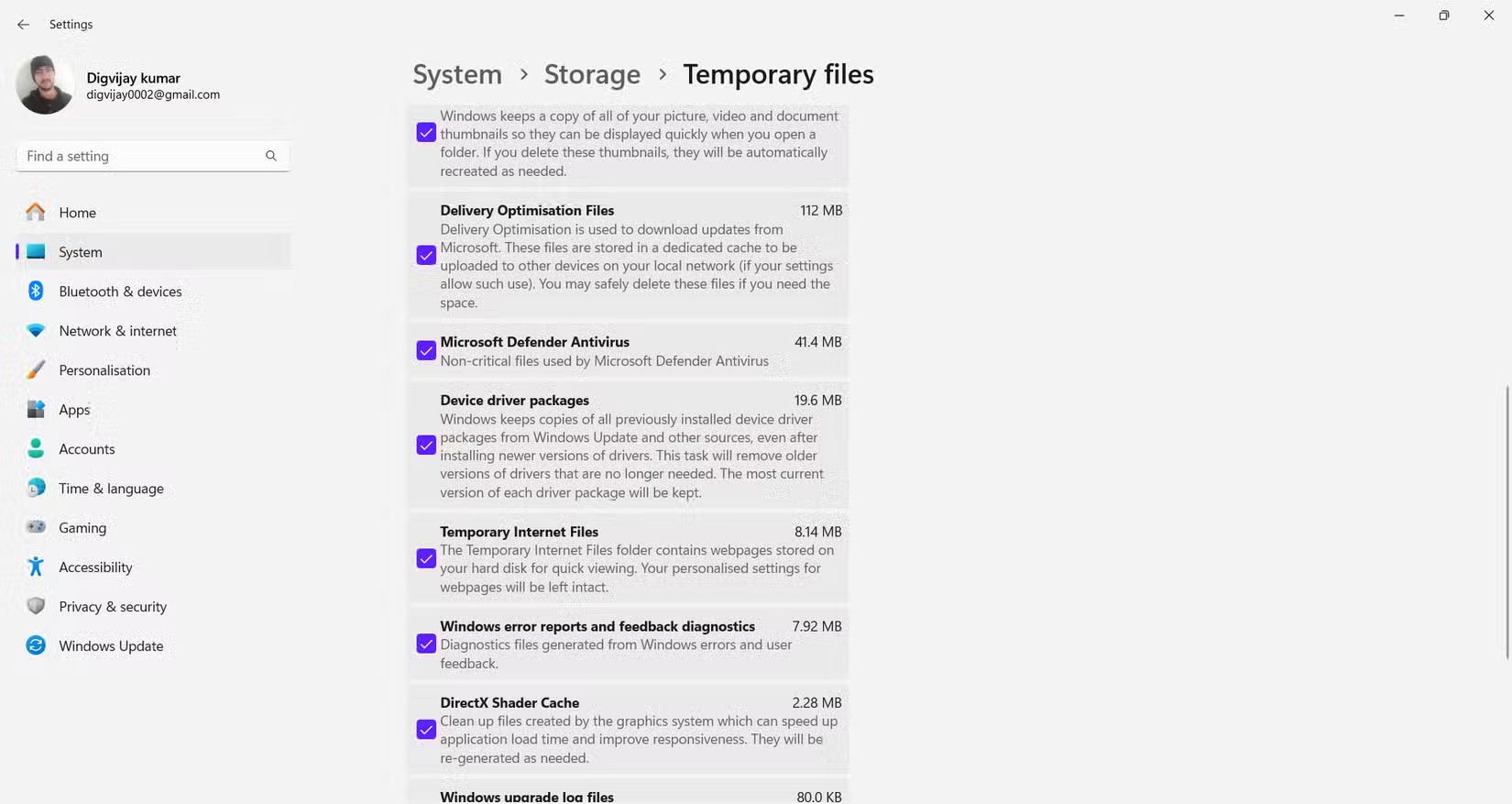 Xóa Delivery Optimization Files khỏi Windows Settings