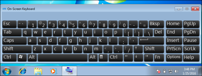 Bàn phím ảo trên Windows 7