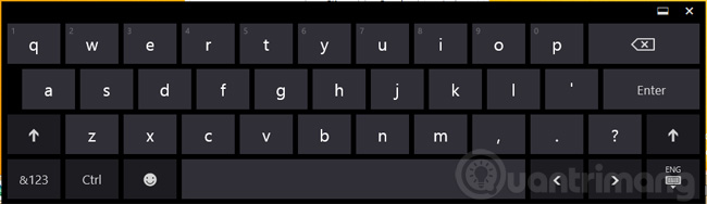 Bàn phím cảm ứng trên Windows 8.1