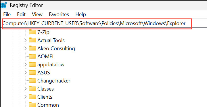 Registry Editor