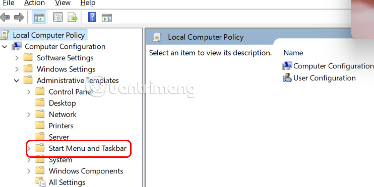 Truy cập đường dẫn Group Policy Editor