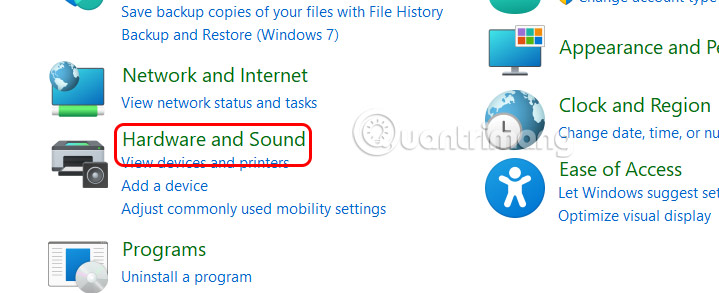 Hardware and Sound Windows 11