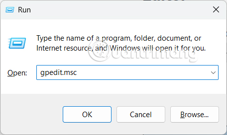 Truy cập Group Policy Editor
