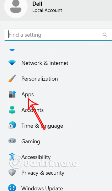 Quản lý app trong Windows 11
