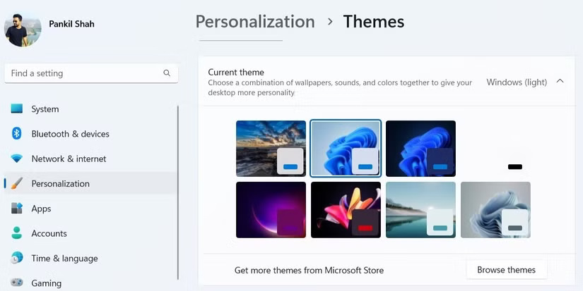 Thay đổi theme Windows