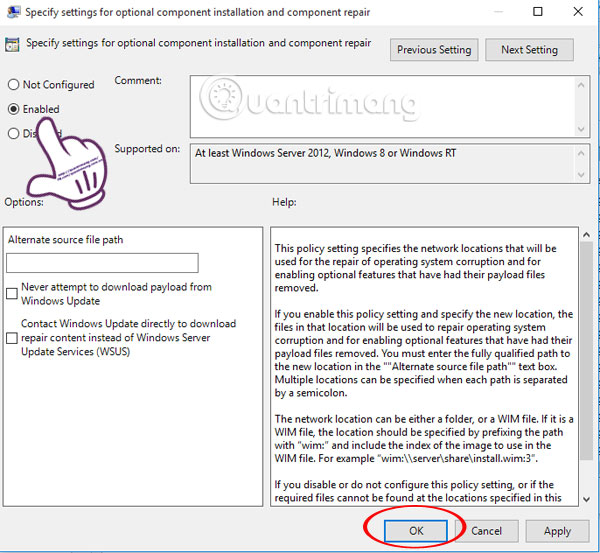 Sửa lỗi không cài được .NET Framework 3.5 trên Windows