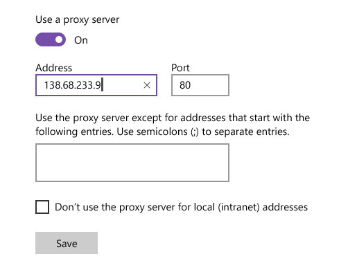 Thiết lập web proxy trong Microsoft Edge