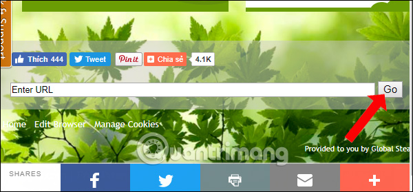 Sử dụng website trung gian