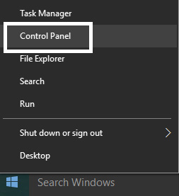 Chọn Control Panel 