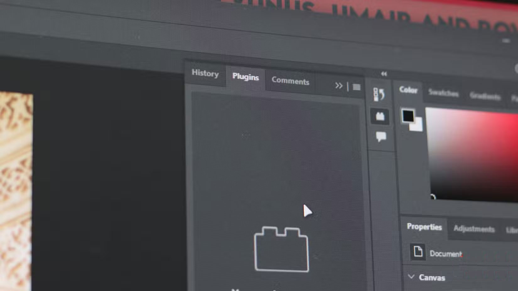 Cửa sổ Plugin trong Photoshop