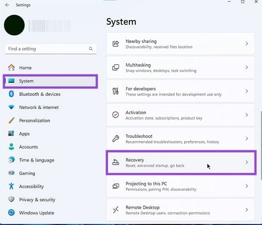 Recovery Windows 