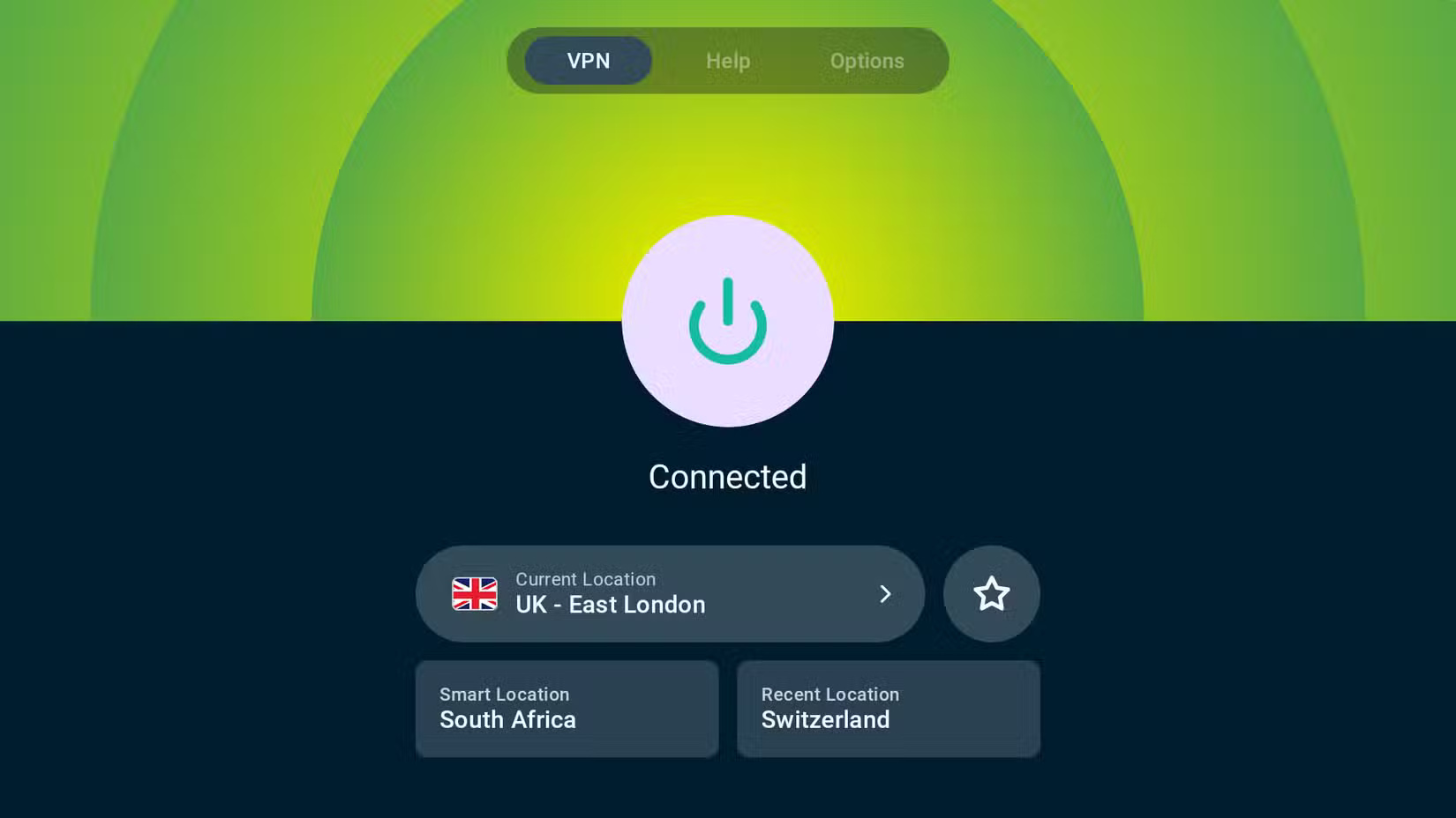 VPN Express được kết nối trên TV