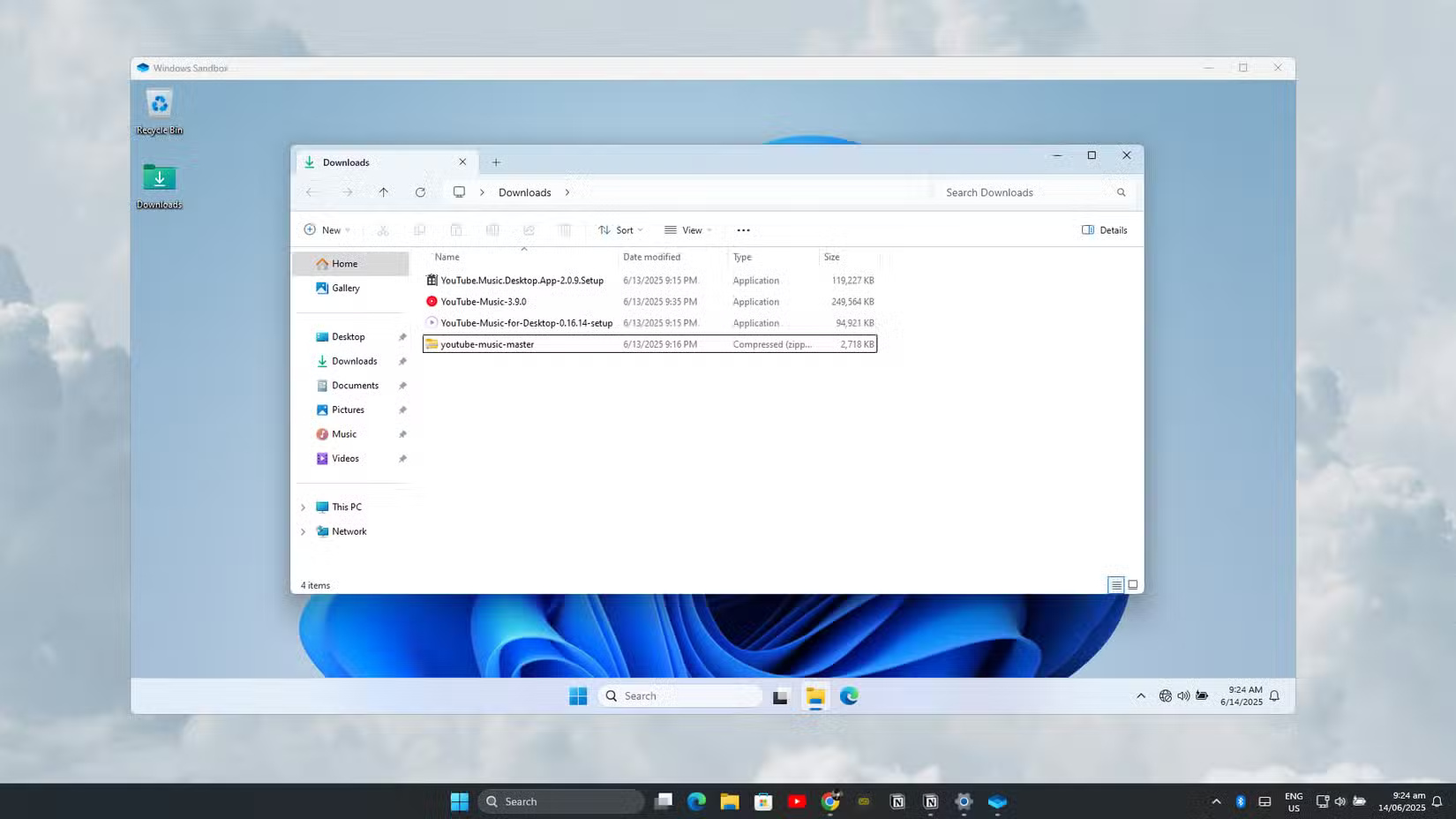 Windows Sandbox với ánh xạ thư mục và mạng vô hiệu hóa