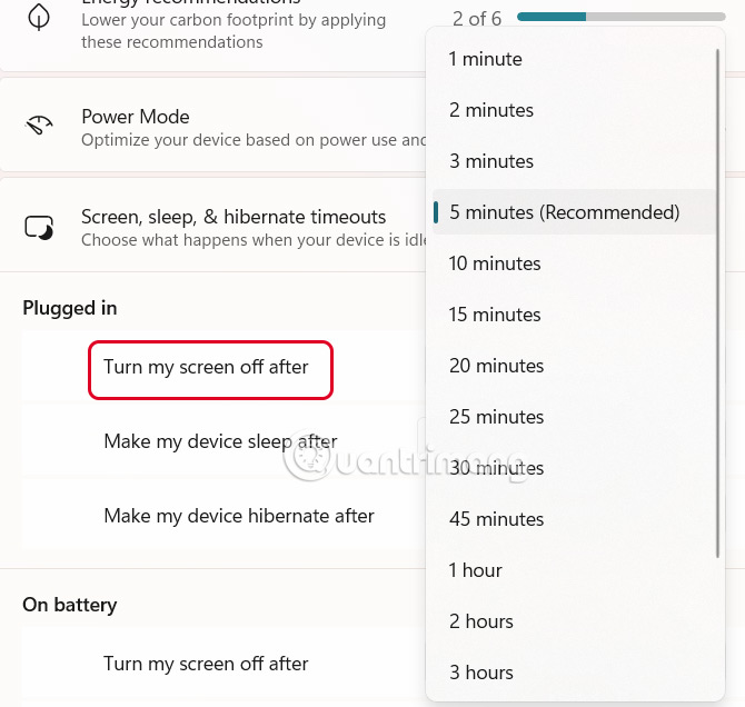Đổi thời gian khóa màn hình Windows qua Settings