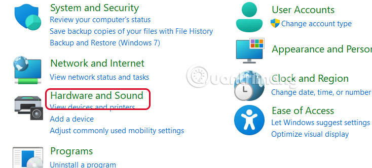 Hardware and Sound Windows