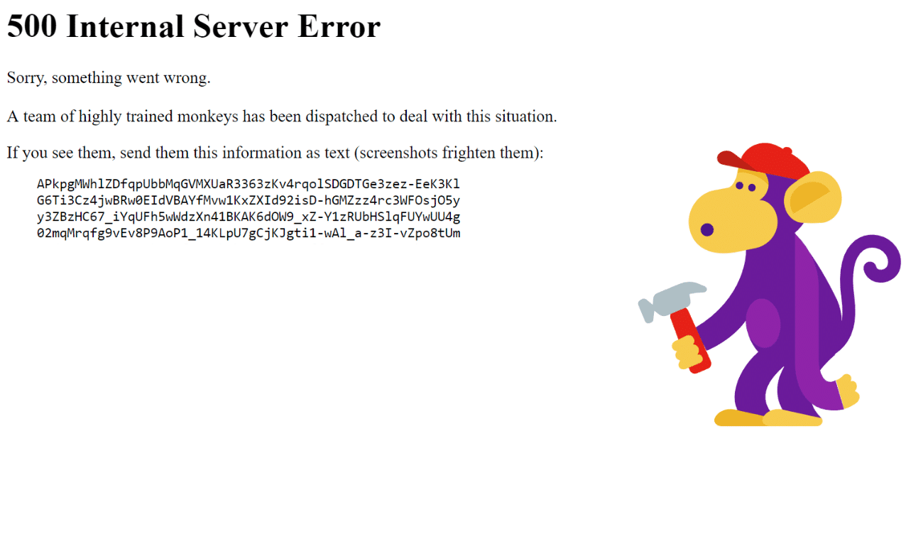 Lỗi 500 Internal Server Error trên YouTube