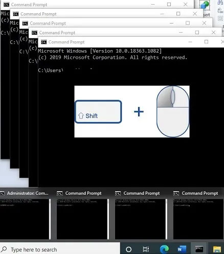 Shift + nhấp chuột để khởi chạy lại nhiều phiên bản chương trình từ cửa sổ Taskbar