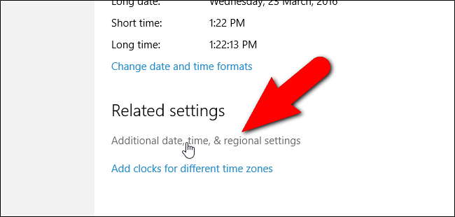 Additional date, time, & regional settings Additional date, time, & regional settings